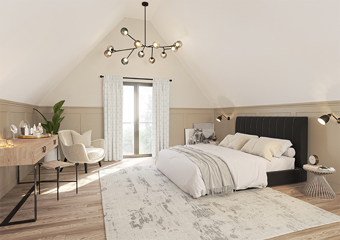Gentle Palm, Warm Grey - Made to Measure Curtains - Image 8